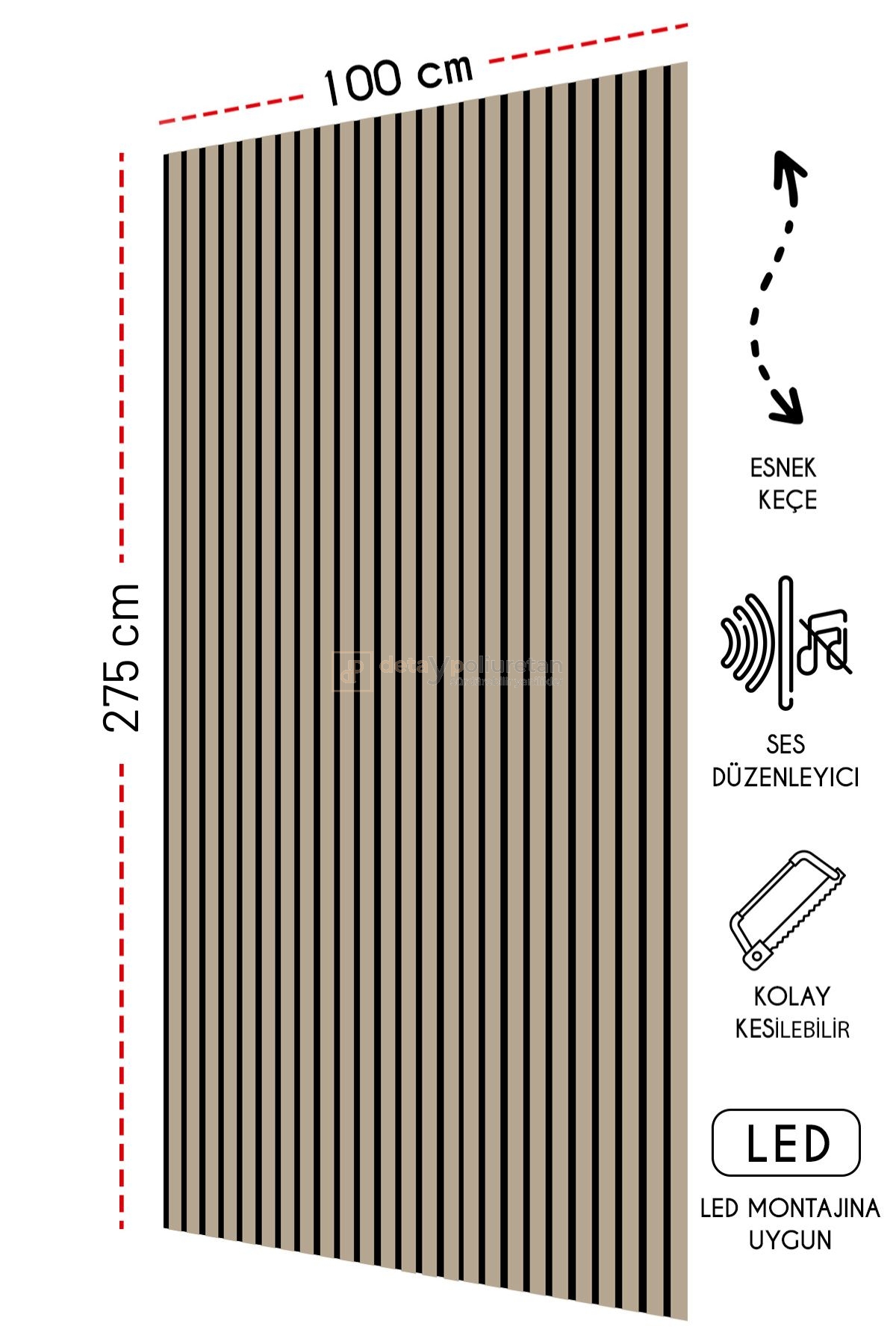 Mdf%20Ahşap%20Akustik%20Duvar%20Paneli%20Krem%20100*275%20cm