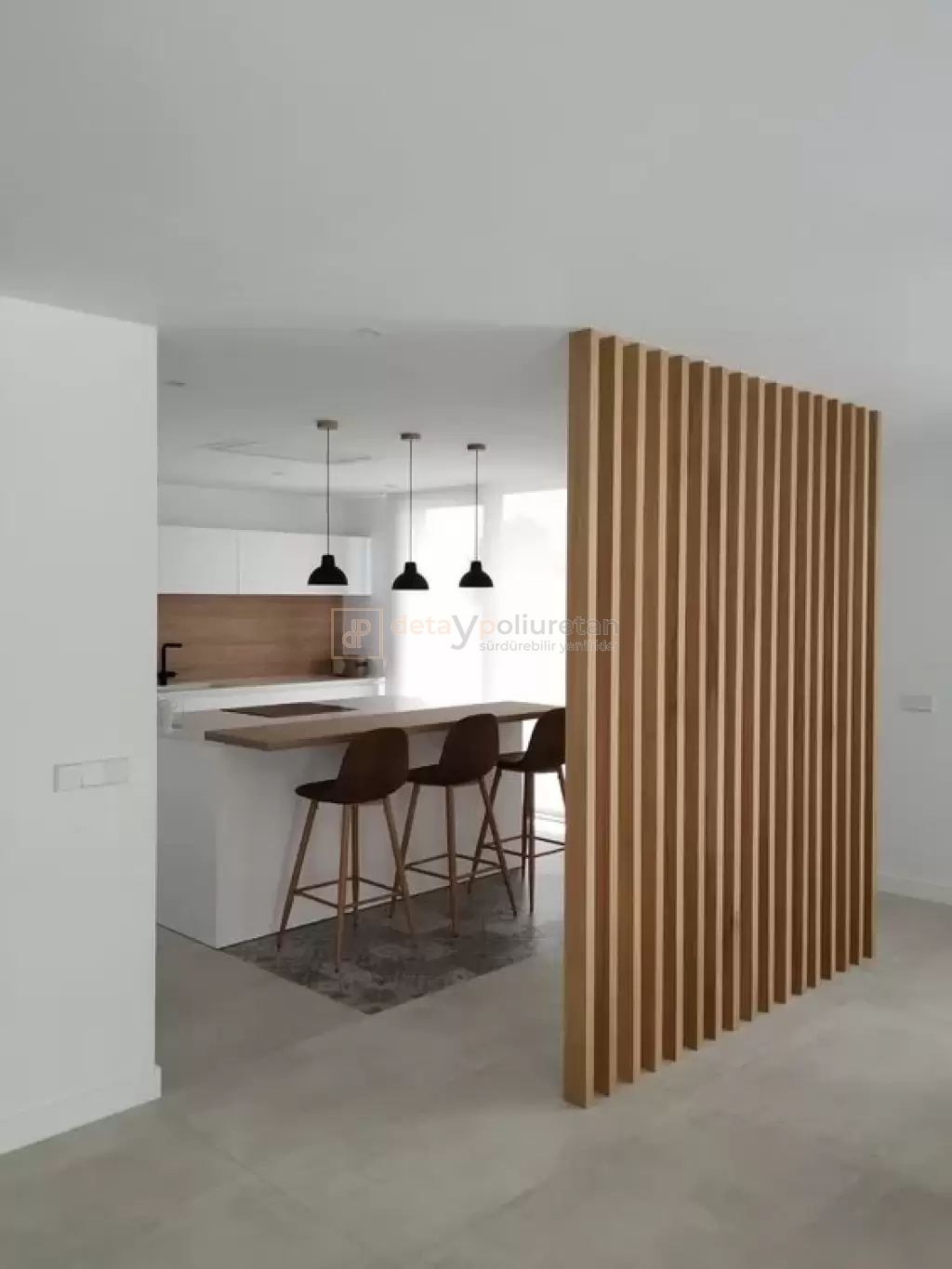 5x10x280cm%20(%20Teak)%20Mdf%20Seperatör%20Paravan%20Dekoratif%20Bölme%20Profili