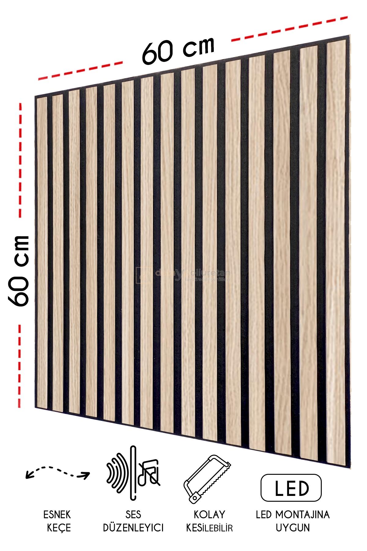60x60%20cm%20Mdf%20Ahşap%20Akustik%20Duvar%20Kaplama%20Paneli%20-%20Natural%20Meşe