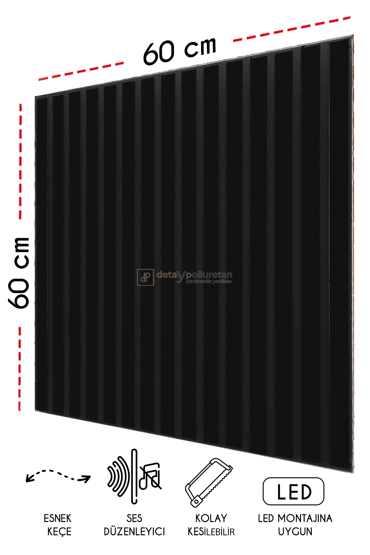 60x60%20cm%20Mdf%20Ahşap%20Akustik%20Duvar%20Kaplama%20Paneli%20-%20Siyah