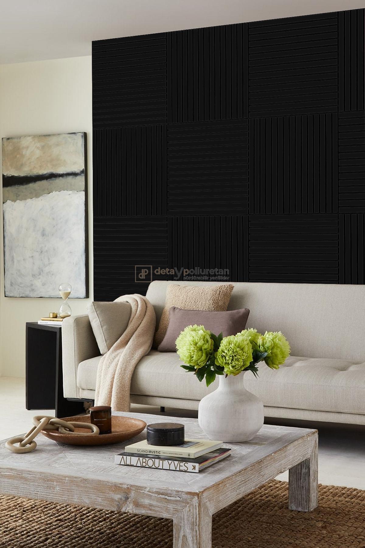 60x60%20cm%20Mdf%20Ahşap%20Akustik%20Duvar%20Kaplama%20Paneli%20-%20Siyah