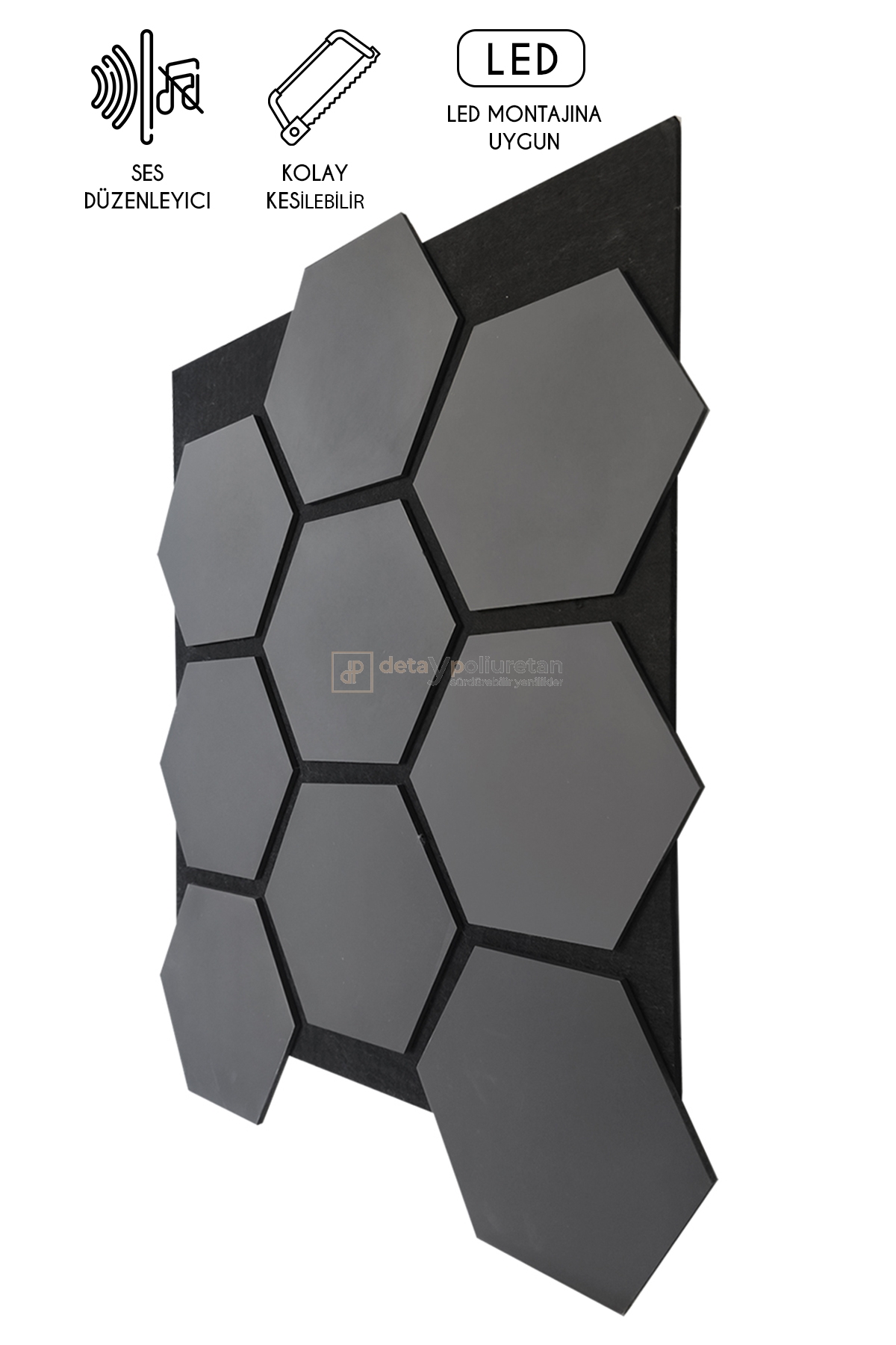 60x70%20cm%20Altıgen%20Ahşap%20Akustik%20Duvar%20ve%20Tavan%20Kaplama%20Paneli%20-%20Antrasit