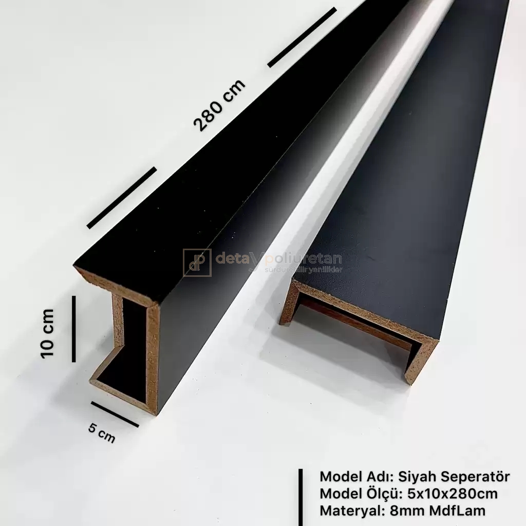 5x10x280cm%20(%20Siyah)%20Mdf%20Seperatör%20Paravan%20Dekoratif%20Bölme%20Profili