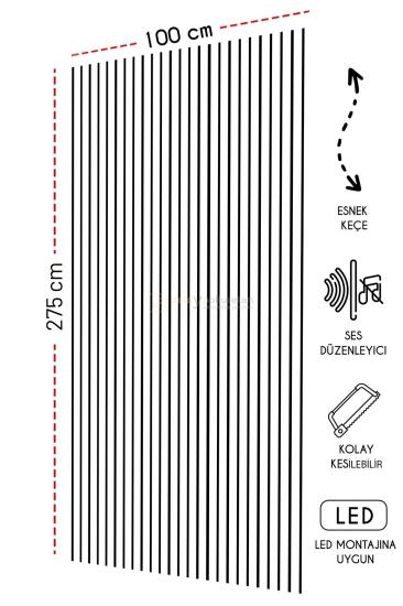 Mdf Ahşap Akustik Duvar Paneli Beyaz 100*275