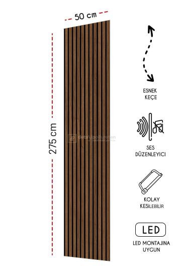 Mdf Ahşap Akustik Duvar Paneli 50x275 cm (Barok)