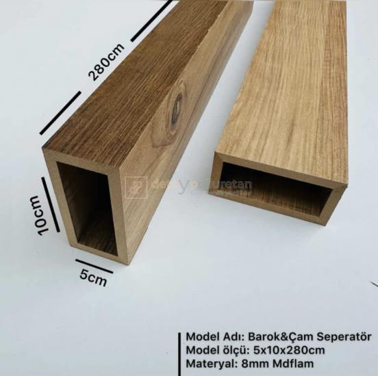 5x10x280cm ( Çam) Mdf Seperatör Paravan Dekoratif Bölme Profili