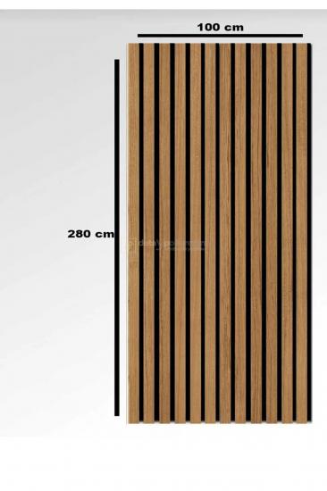 Mdf Akustik Panel 100x280 cm ( TEAK )