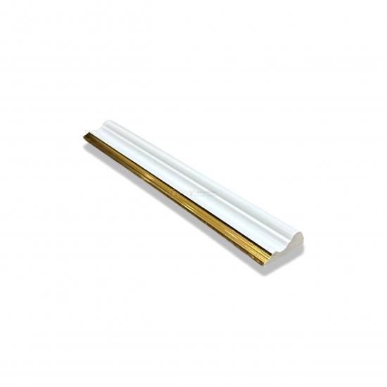 Dekoratif Profil 35 mm Mat Beyaz Gold Çıta